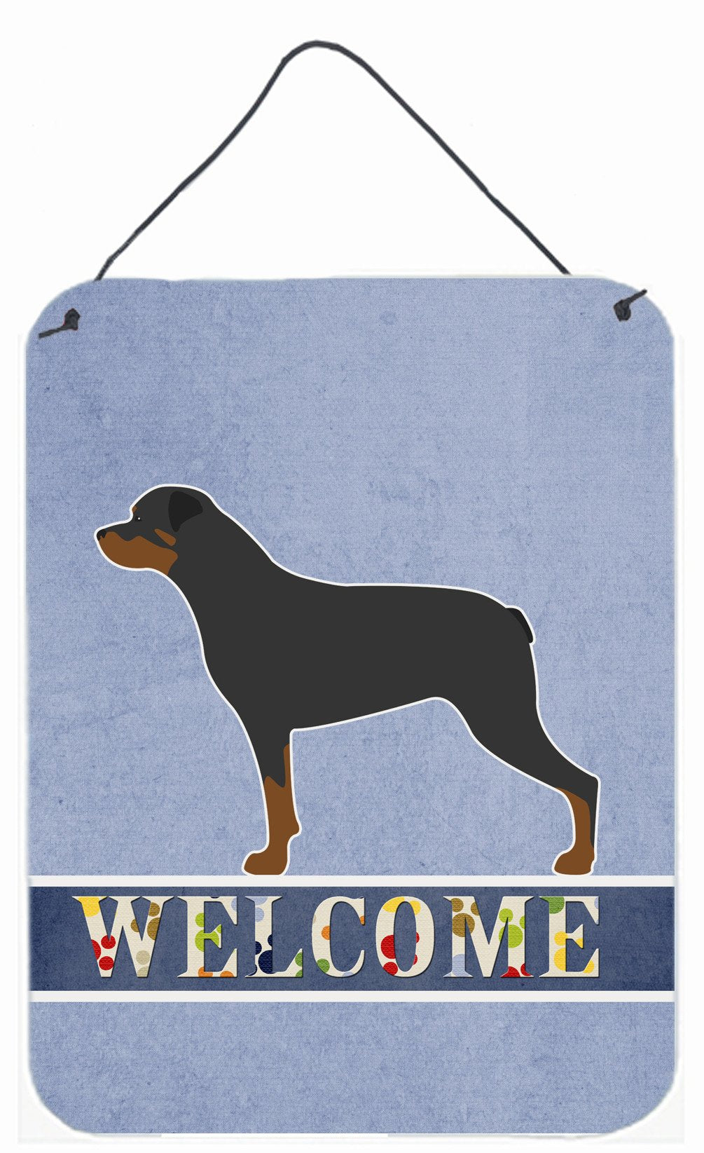 Rottweiler Welcome Wall or Door Hanging Prints BB5570DS1216 by Caroline&#39;s Treasures