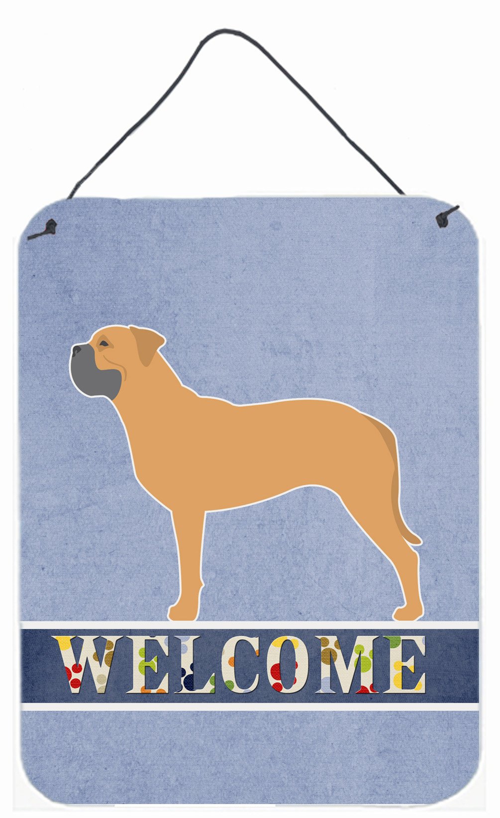 Bullmastiff Welcome Wall or Door Hanging Prints BB5575DS1216 by Caroline's Treasures