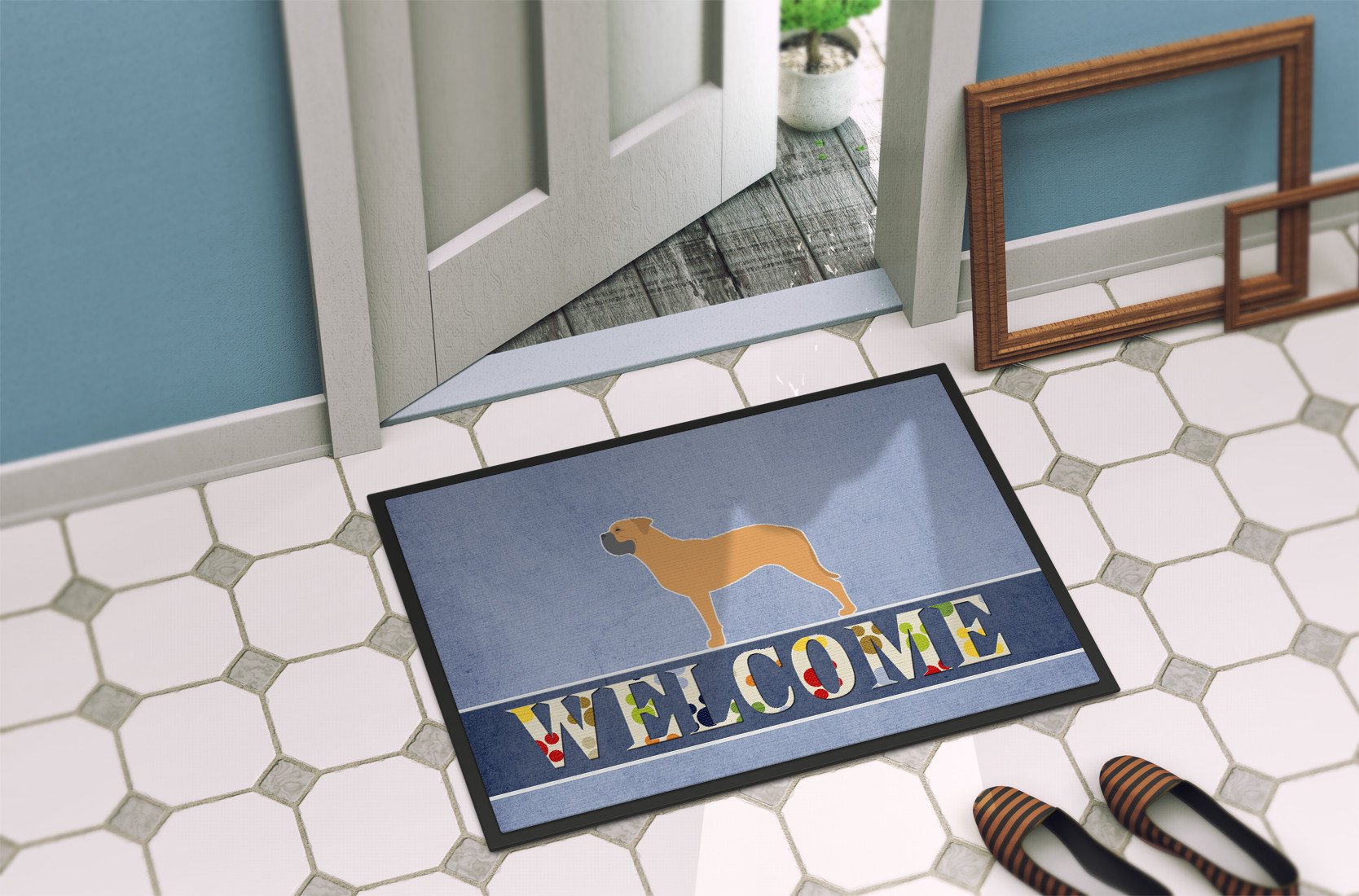 Bullmastiff Welcome Indoor or Outdoor Mat 24x36 BB5575JMAT by Caroline's Treasures