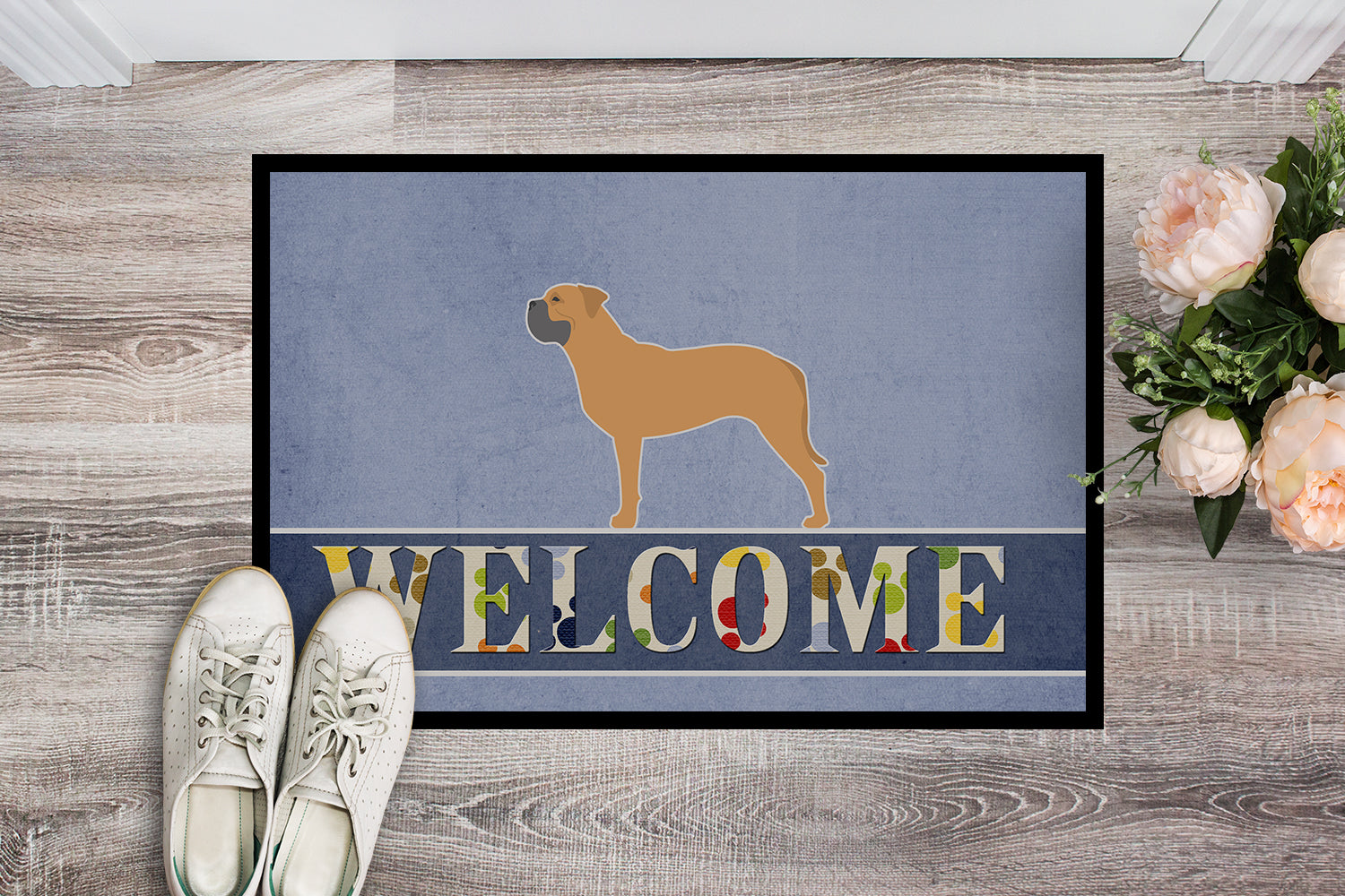 Bullmastiff Welcome Indoor or Outdoor Mat 18x27 BB5575MAT - the-store.com