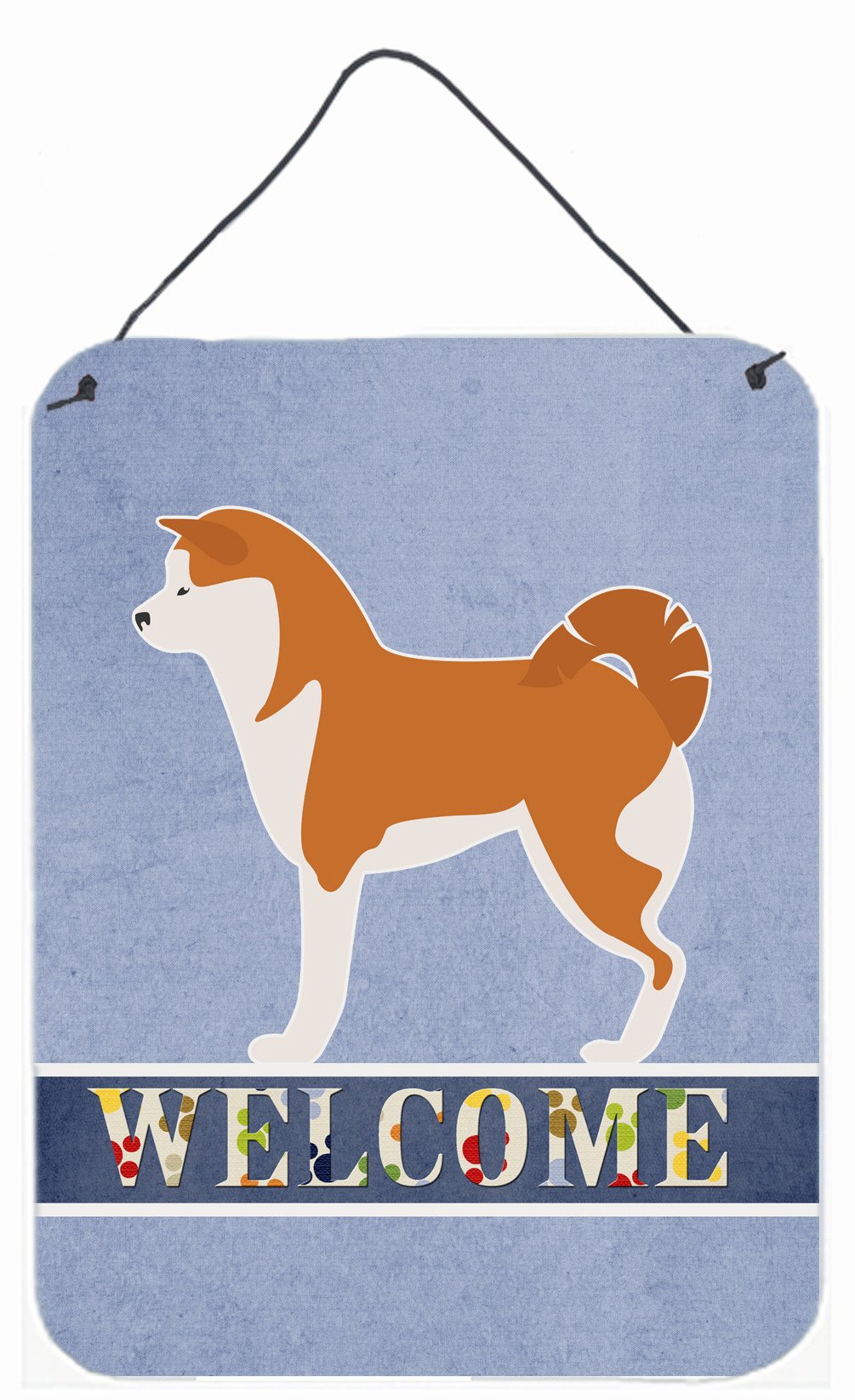 Akita Welcome Wall or Door Hanging Prints BB5576DS1216 by Caroline's Treasures