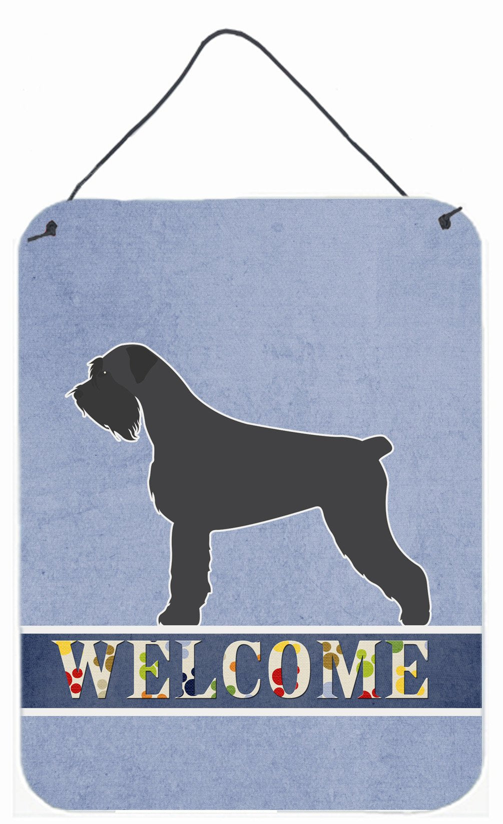 Giant Schnauzer Welcome Wall or Door Hanging Prints BB5577DS1216 by Caroline's Treasures