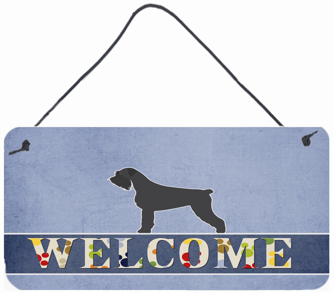 Giant Schnauzer Welcome Wall or Door Hanging Prints BB5577DS812 by Caroline's Treasures