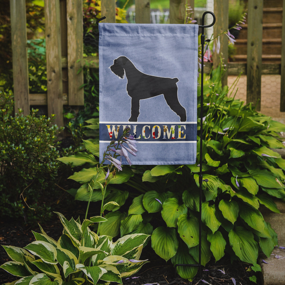 Giant Schnauzer Welcome Flag Garden Size BB5577GF  the-store.com.