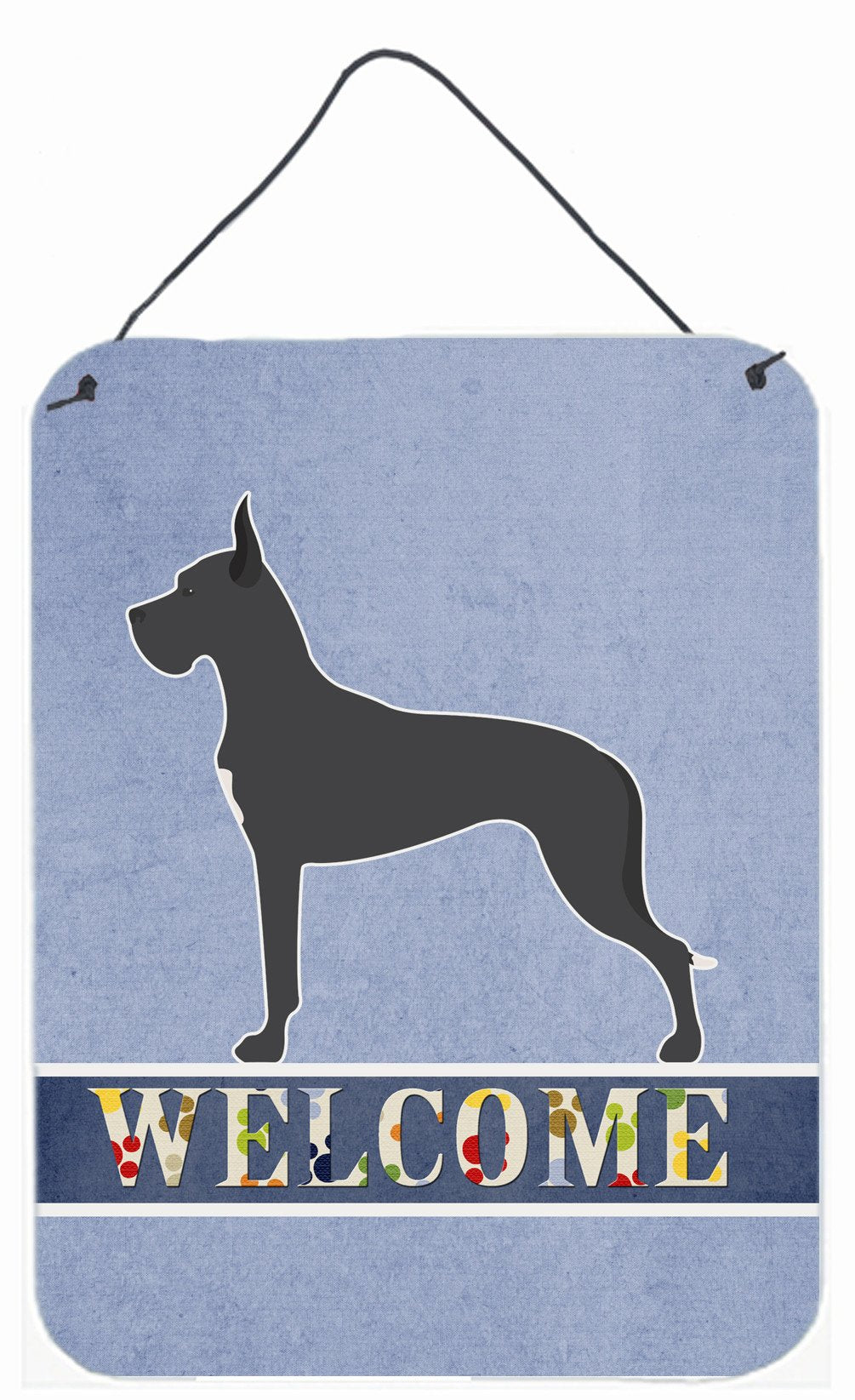 Great Dane Welcome Wall or Door Hanging Prints BB5579DS1216 by Caroline&#39;s Treasures