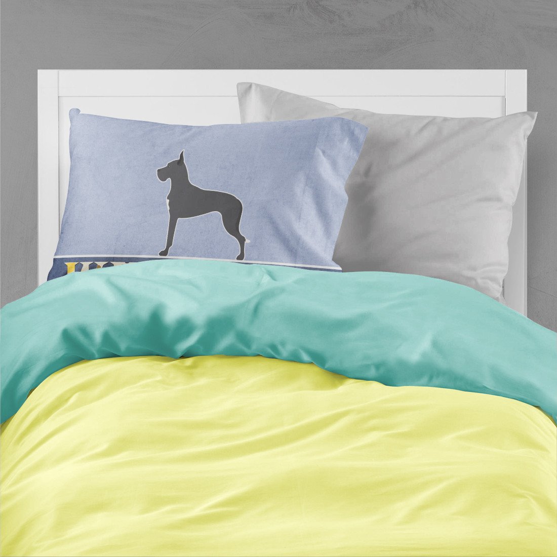 Great Dane Welcome Fabric Standard Pillowcase BB5579PILLOWCASE by Caroline's Treasures