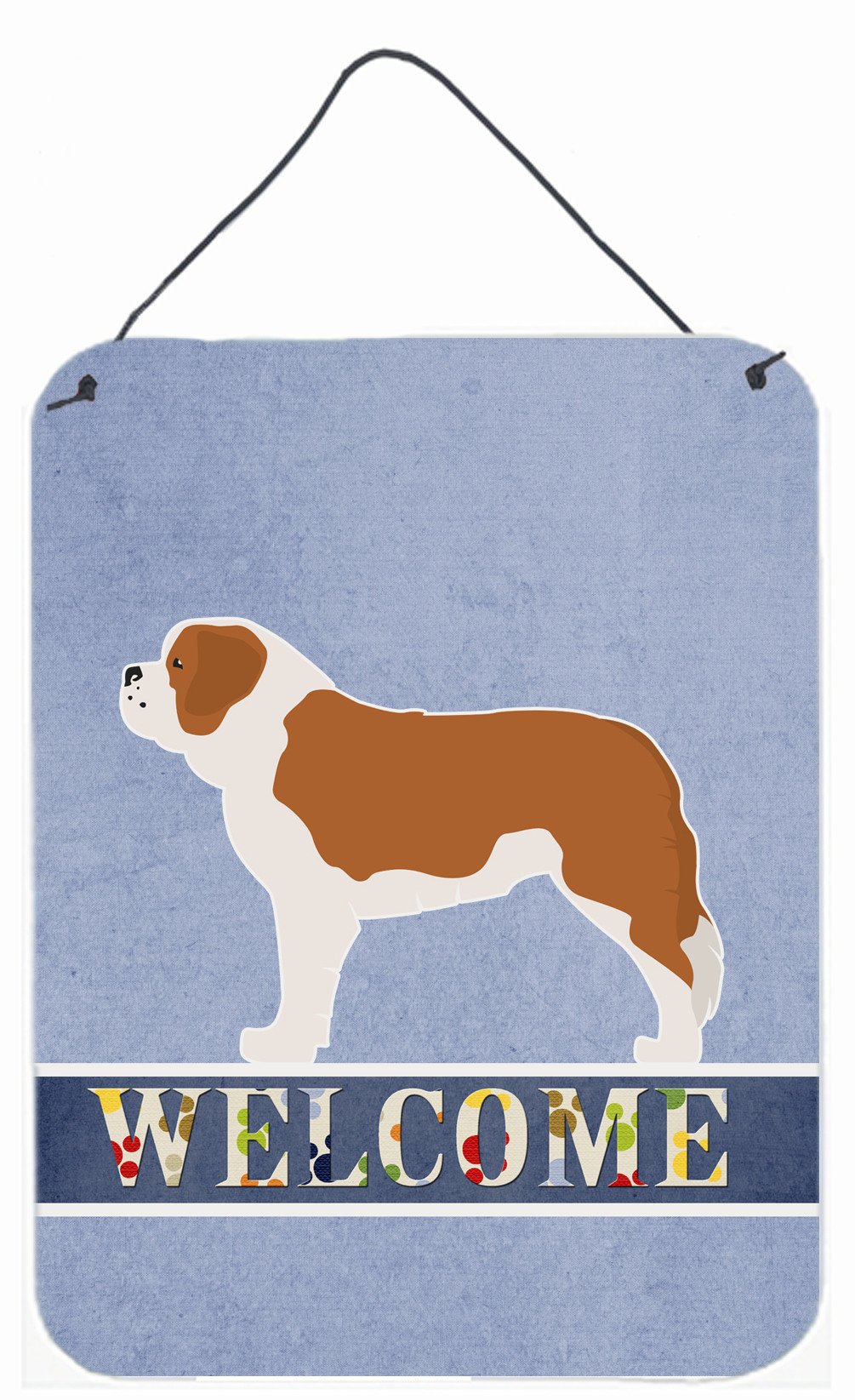 Saint Bernard Welcome Wall or Door Hanging Prints BB5580DS1216 by Caroline's Treasures