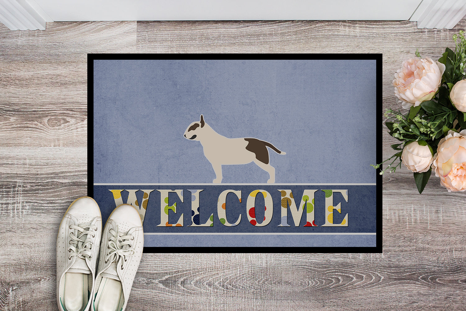 Bull Terrier Welcome Indoor or Outdoor Mat 18x27 BB5582MAT - the-store.com