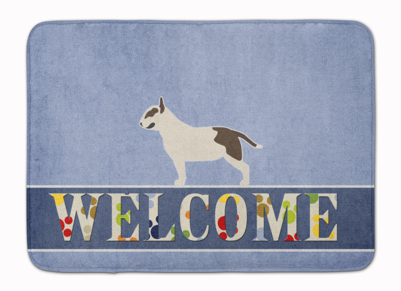 Bull Terrier Welcome Machine Washable Memory Foam Mat BB5582RUG - the-store.com