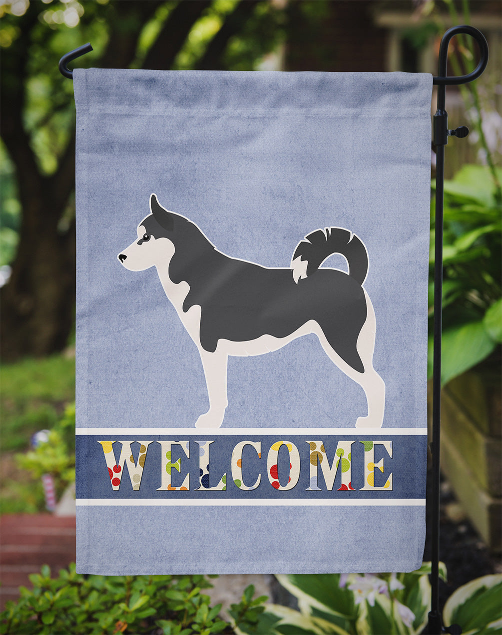 Siberian Husky Welcome Flag Garden Size BB5584GF  the-store.com.