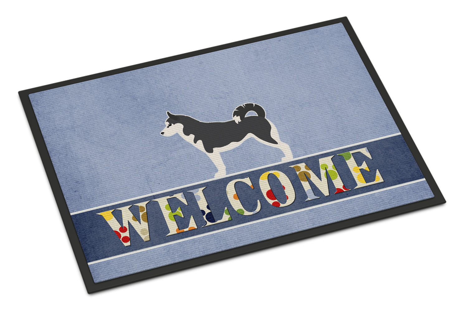 Siberian Husky Welcome Indoor or Outdoor Mat 18x27 BB5584MAT - the-store.com