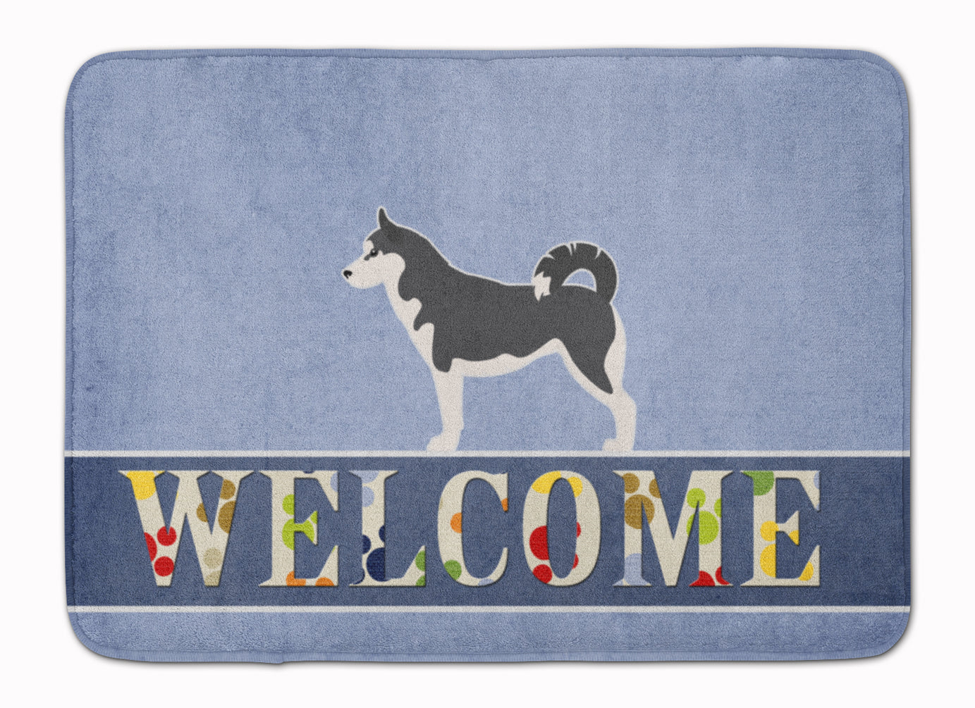 Siberian Husky Welcome Machine Washable Memory Foam Mat BB5584RUG - the-store.com