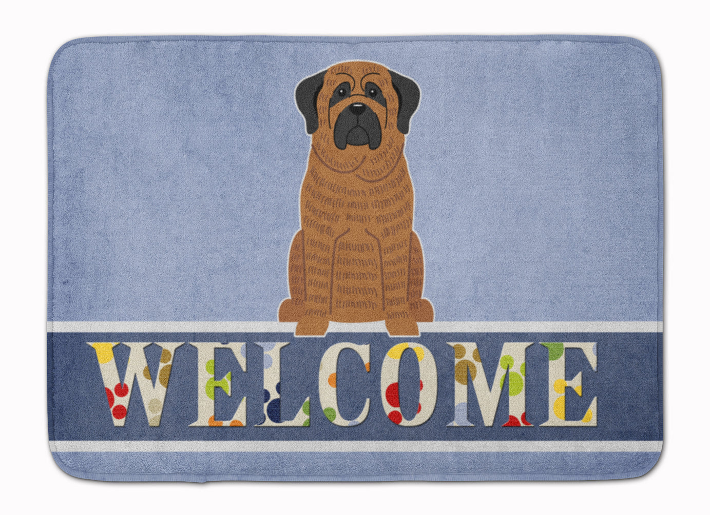 Mastiff Brindle Welcome Machine Washable Memory Foam Mat BB5596RUG - the-store.com