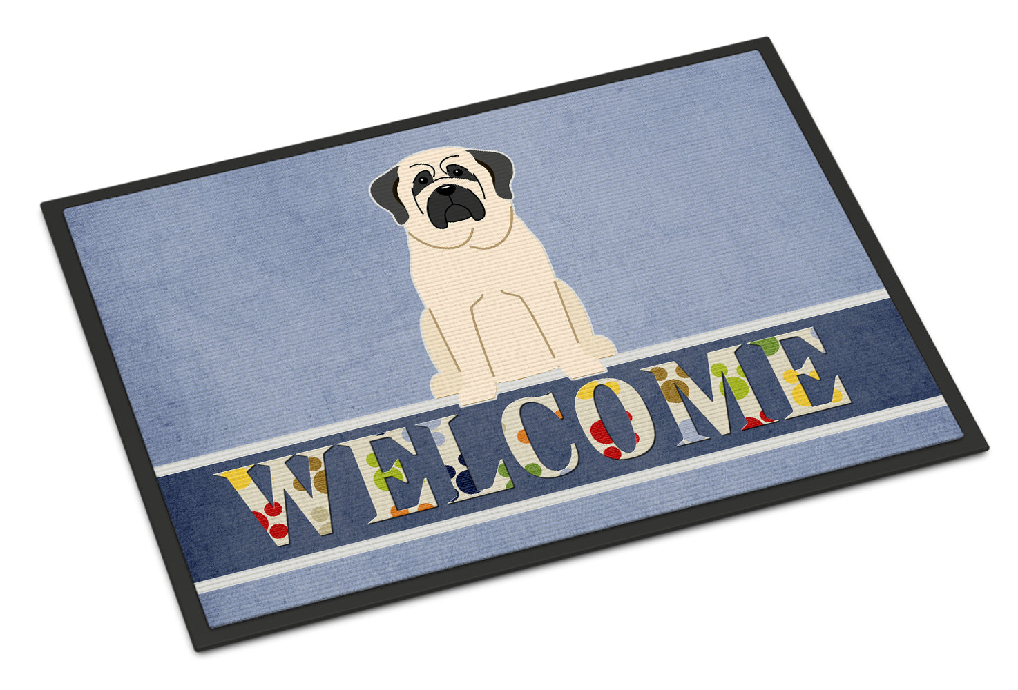 Mastiff White Welcome Indoor or Outdoor Mat 18x27 BB5598MAT - the-store.com