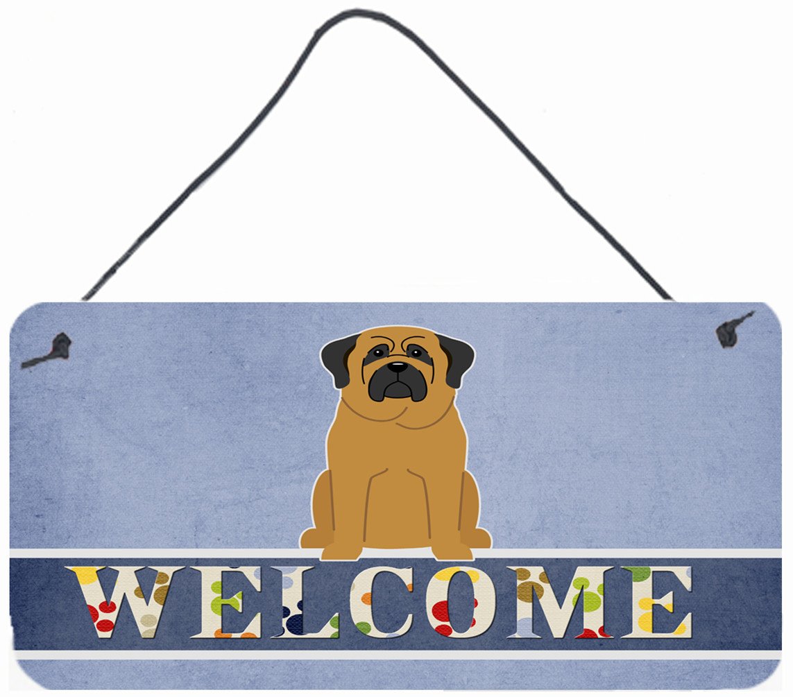 Mastiff Welcome Wall or Door Hanging Prints BB5599DS812 by Caroline's Treasures