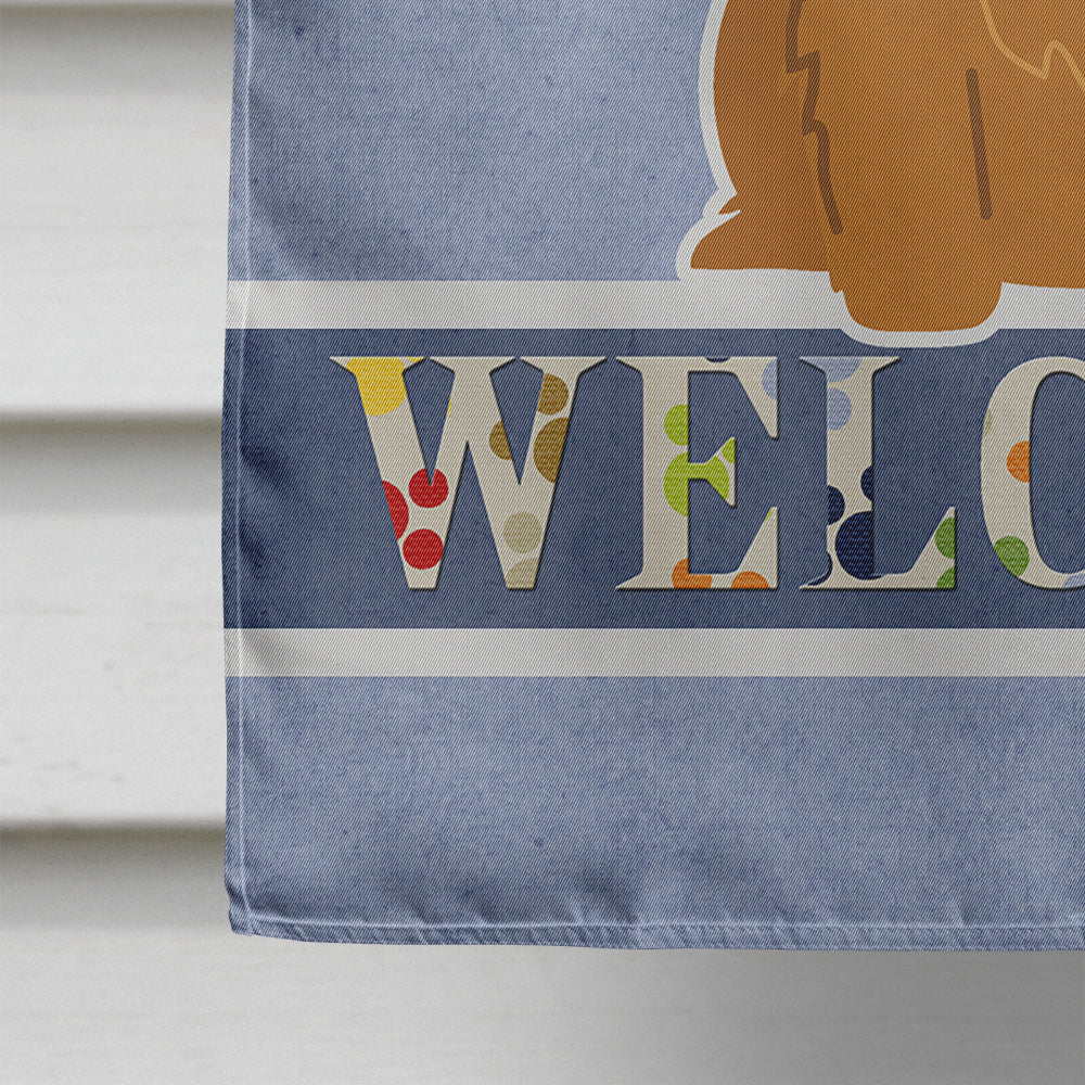 Norwich Terrier Welcome Flag Canvas House Size BB5601CHF  the-store.com.