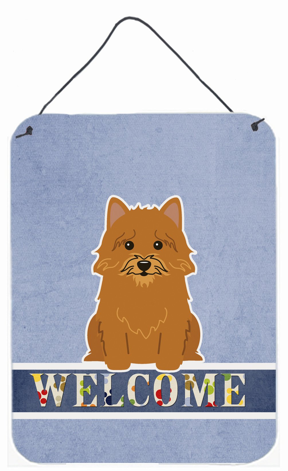 Norwich Terrier Welcome Wall or Door Hanging Prints BB5601DS1216 by Caroline's Treasures