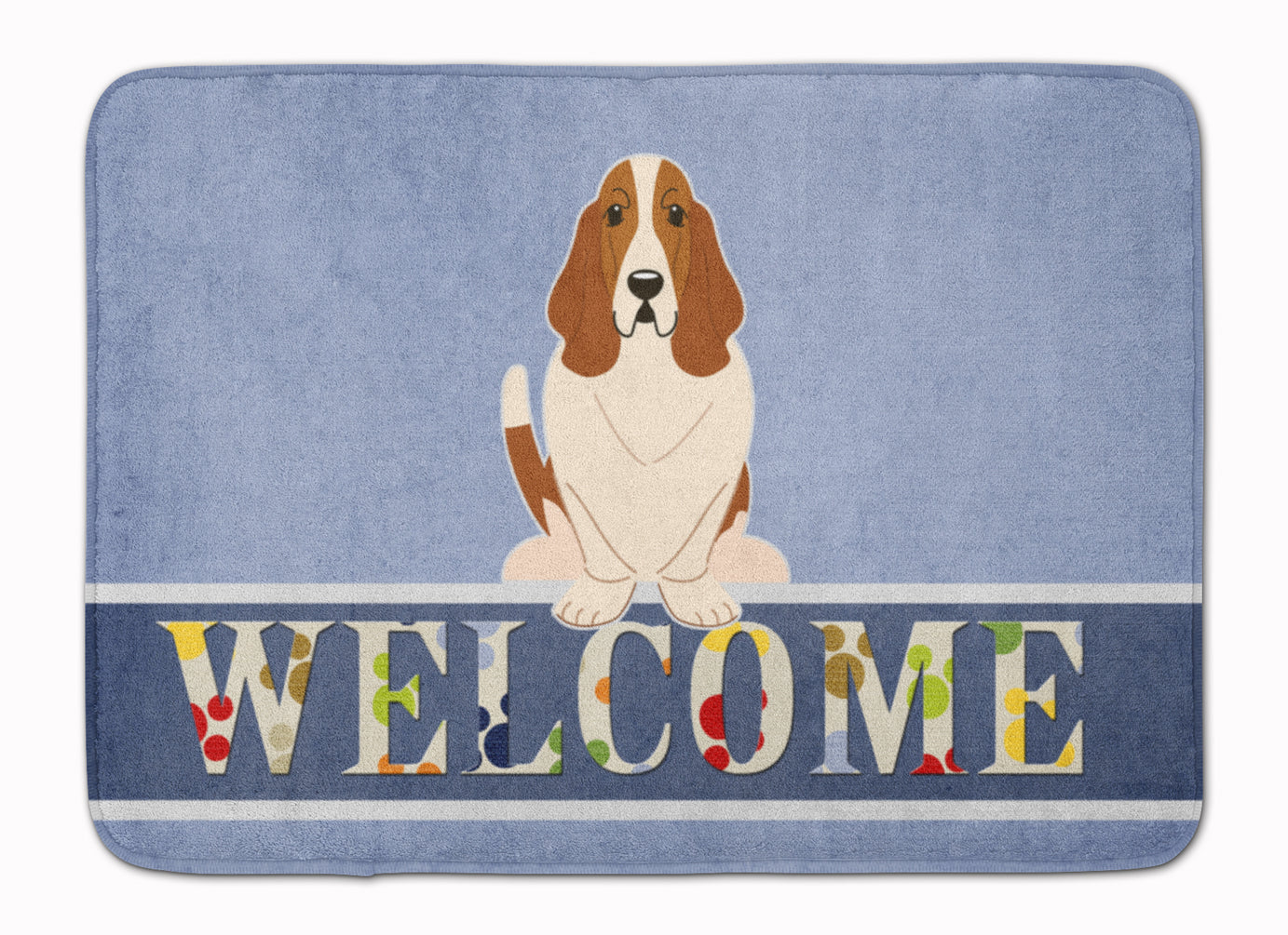 Basset Hound Welcome Machine Washable Memory Foam Mat BB5602RUG - the-store.com