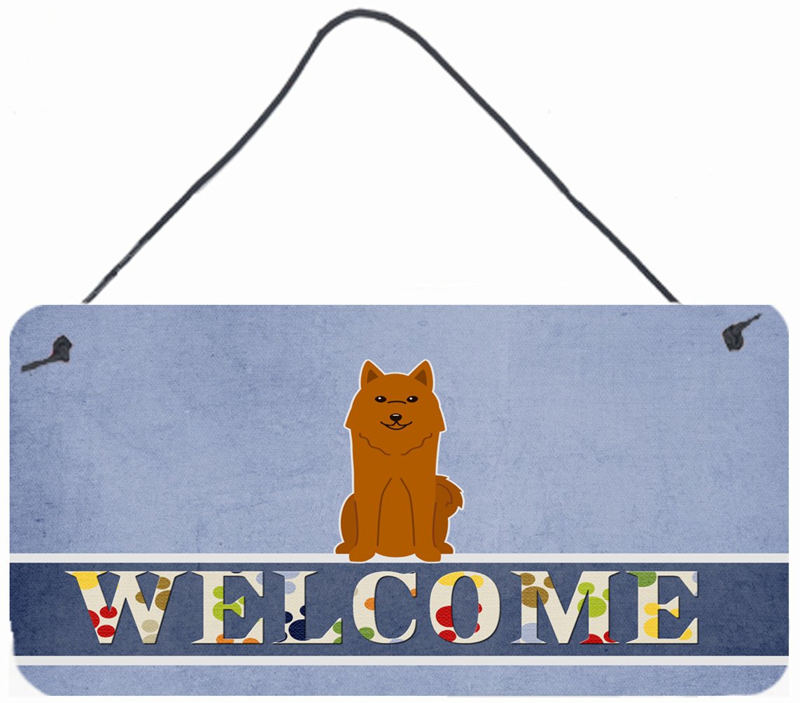 Karelian Bear Dog Welcome Wall or Door Hanging Prints BB5603DS812 by Caroline's Treasures