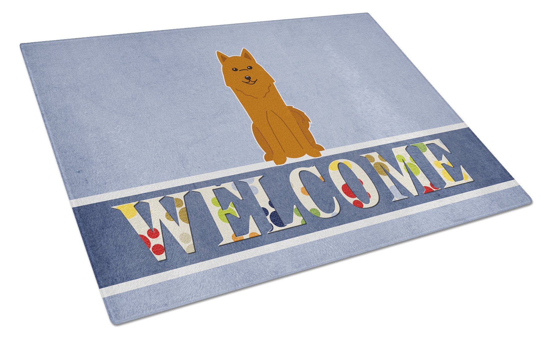 Karelian Bear Dog Welcome Glass Cutting Board Large BB5603LCB by Caroline's Treasures