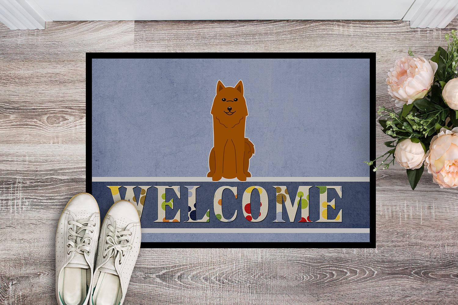 Karelian Bear Dog Welcome Indoor or Outdoor Mat 18x27 BB5603MAT - the-store.com