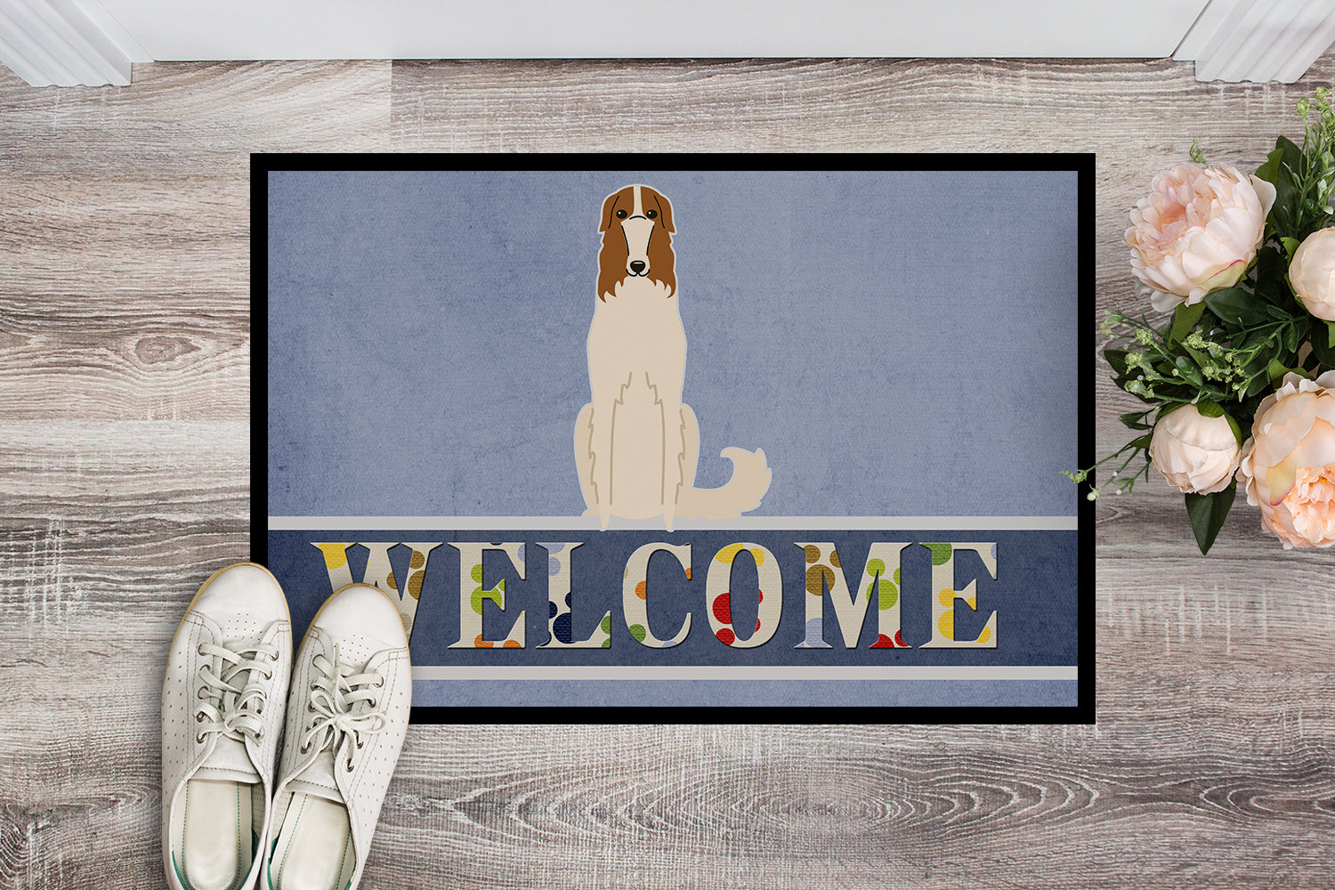 Borzoi Welcome Indoor or Outdoor Mat 18x27 BB5604MAT - the-store.com