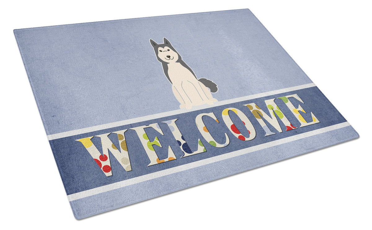 West Siberian Laika Spitz Welcome Glass Cutting Board Large BB5606LCB by Caroline&#39;s Treasures