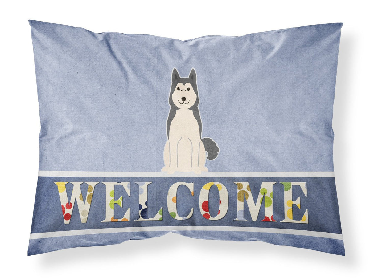 West Siberian Laika Spitz Welcome Fabric Standard Pillowcase BB5606PILLOWCASE by Caroline&#39;s Treasures