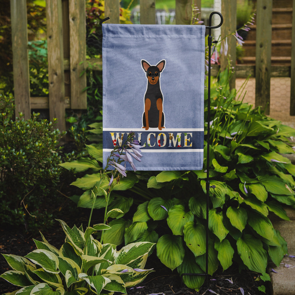 Manchester Terrier Welcome Flag Garden Size BB5609GF  the-store.com.