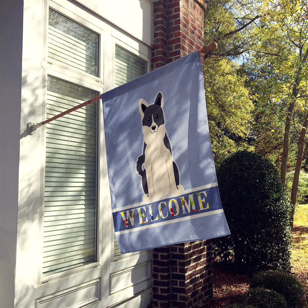 Russo-European Laika Spitz Welcome Flag Canvas House Size BB5610CHF  the-store.com.