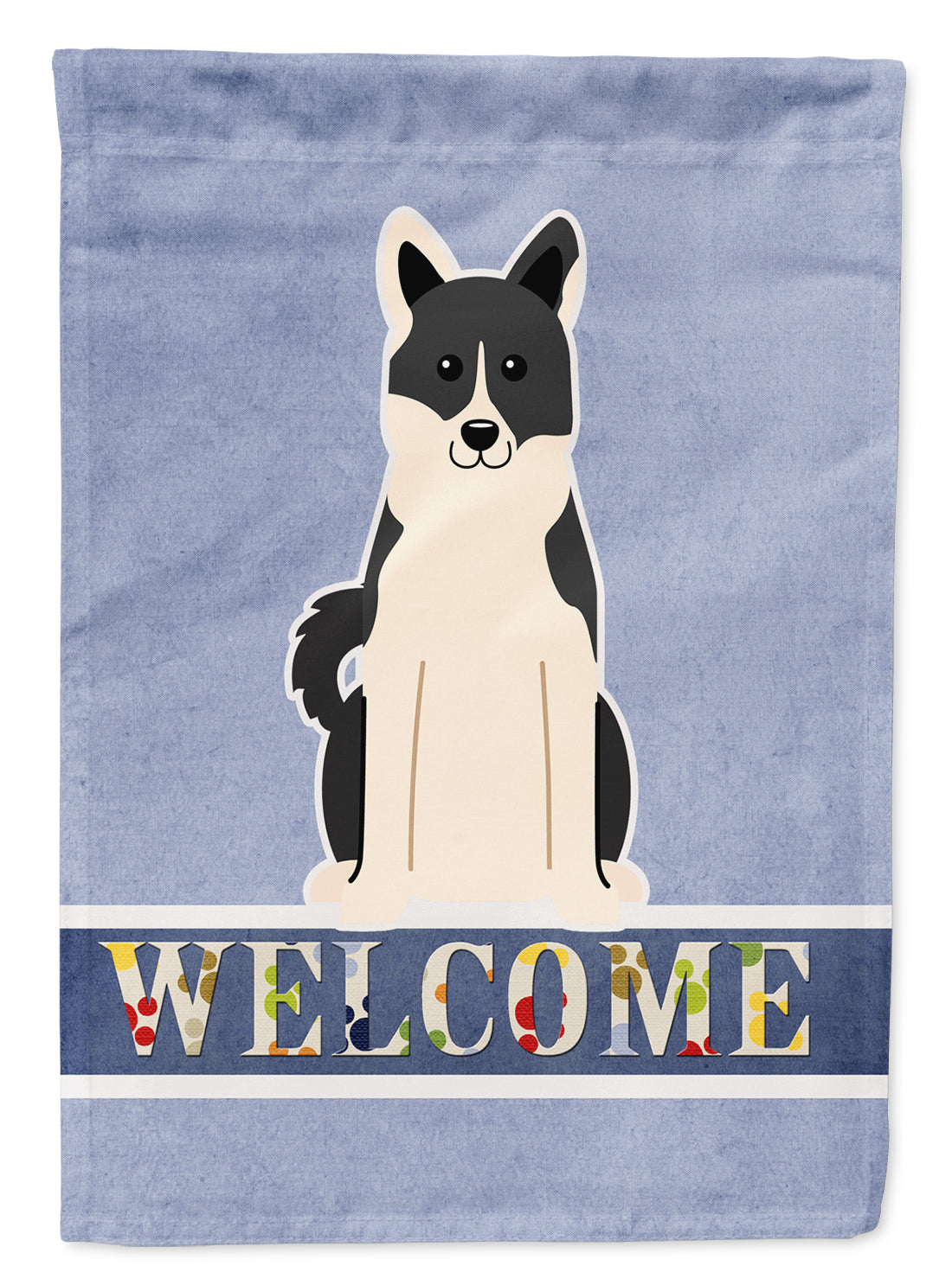 Russo-European Laika Spitz Welcome Flag Garden Size BB5610GF  the-store.com.