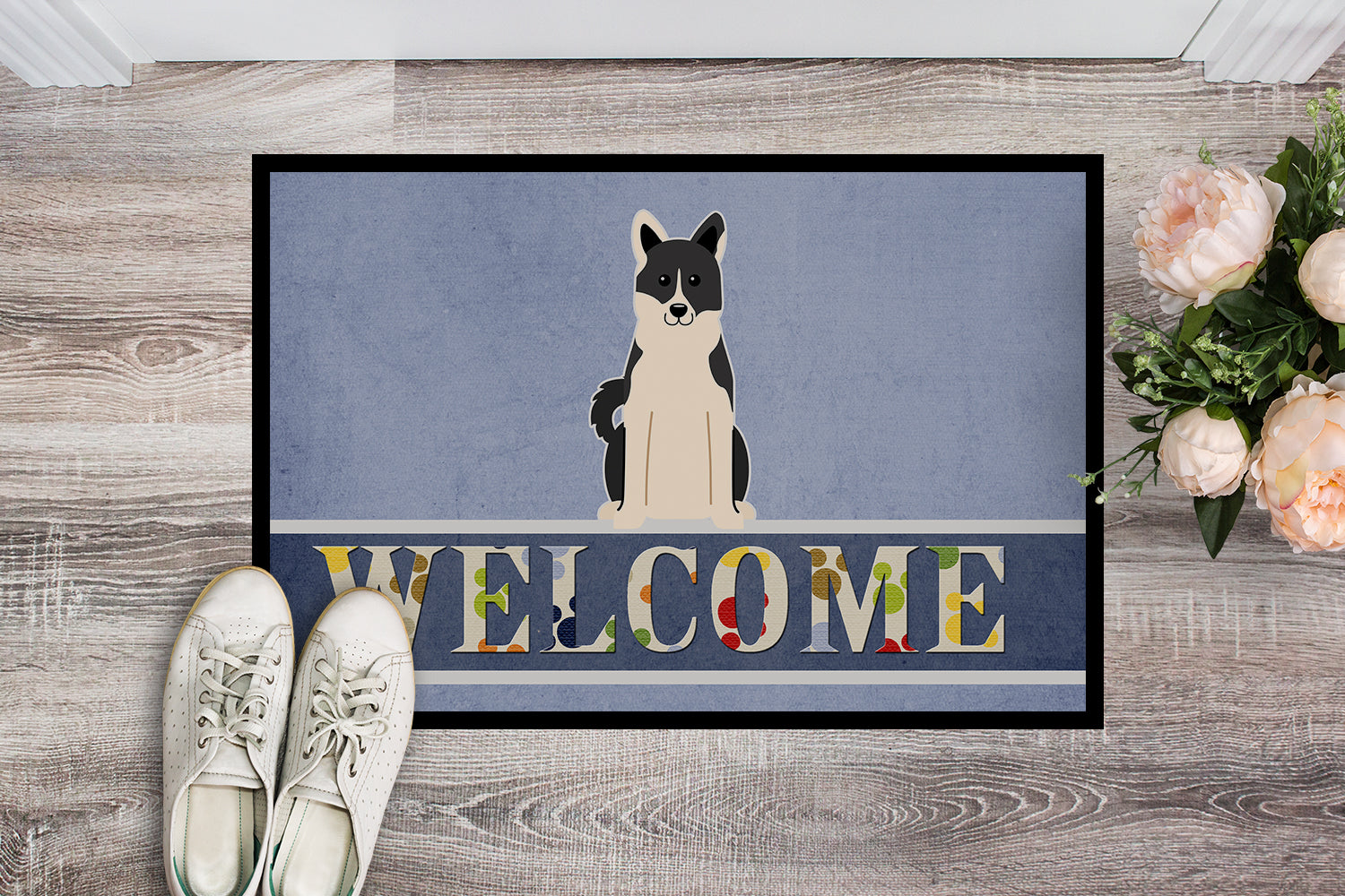 Russo-European Laika Spitz Welcome Indoor or Outdoor Mat 18x27 BB5610MAT - the-store.com