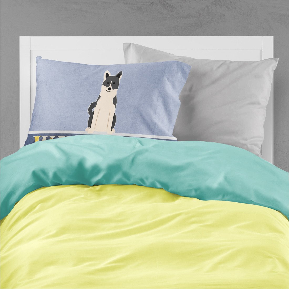 Russo-European Laika Spitz Welcome Fabric Standard Pillowcase BB5610PILLOWCASE by Caroline's Treasures