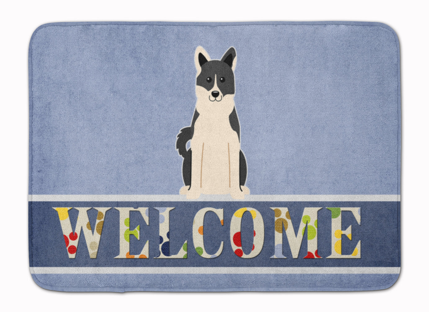 Russo-European Laika Spitz Welcome Machine Washable Memory Foam Mat BB5610RUG - the-store.com