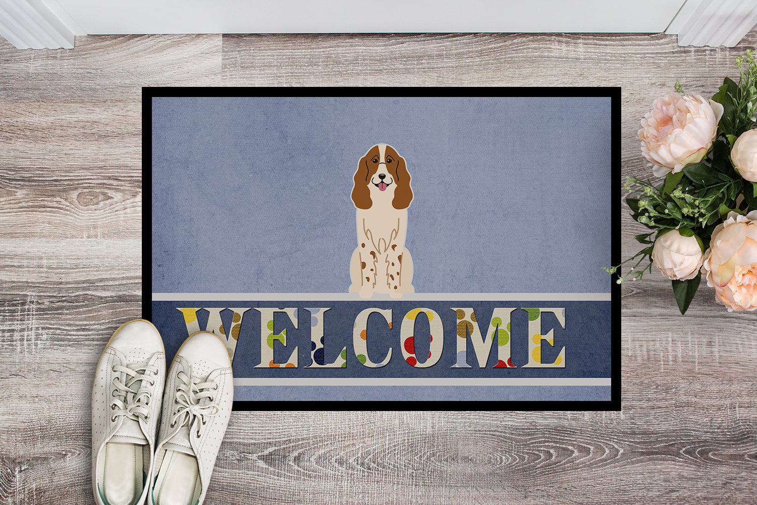 Russian Spaniel Welcome Indoor or Outdoor Mat 18x27 BB5612MAT - the-store.com