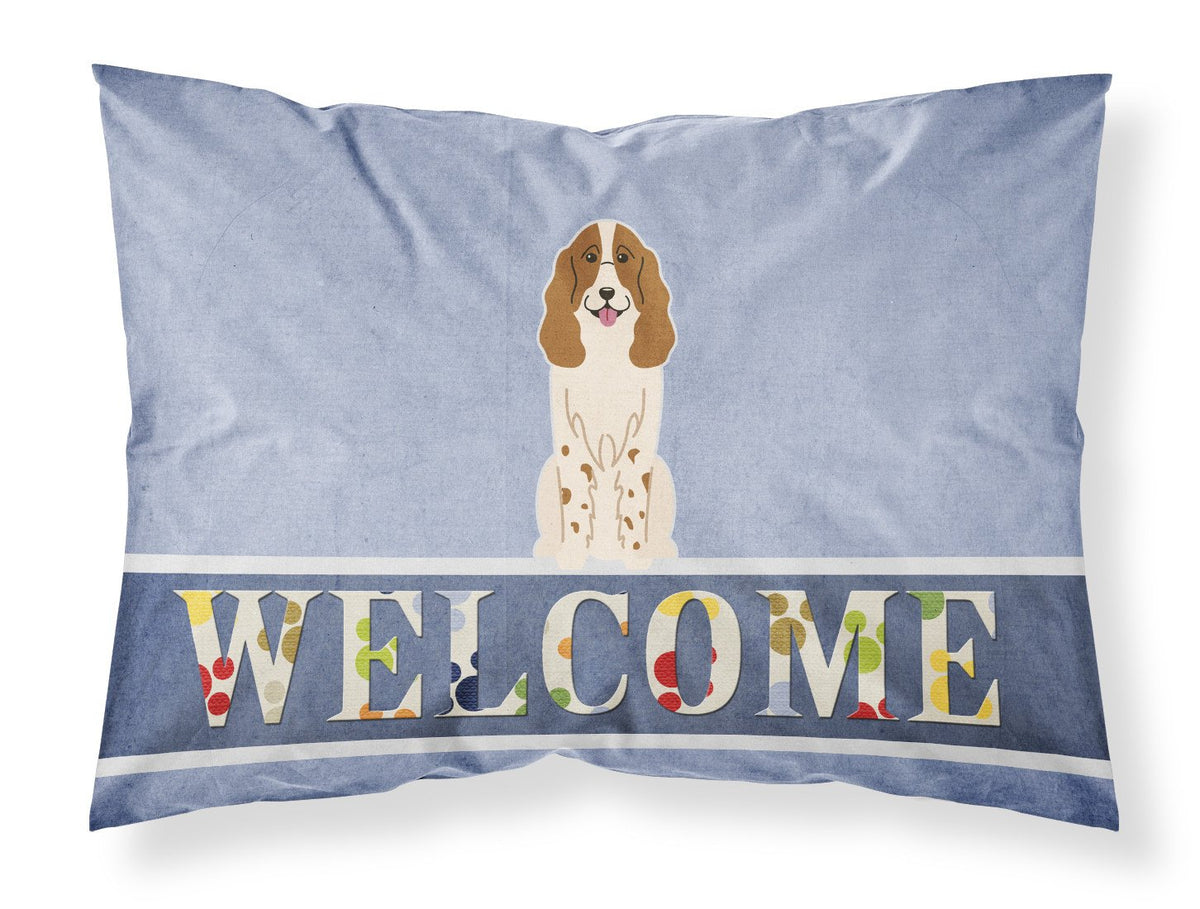 Russian Spaniel Welcome Fabric Standard Pillowcase BB5612PILLOWCASE by Caroline&#39;s Treasures