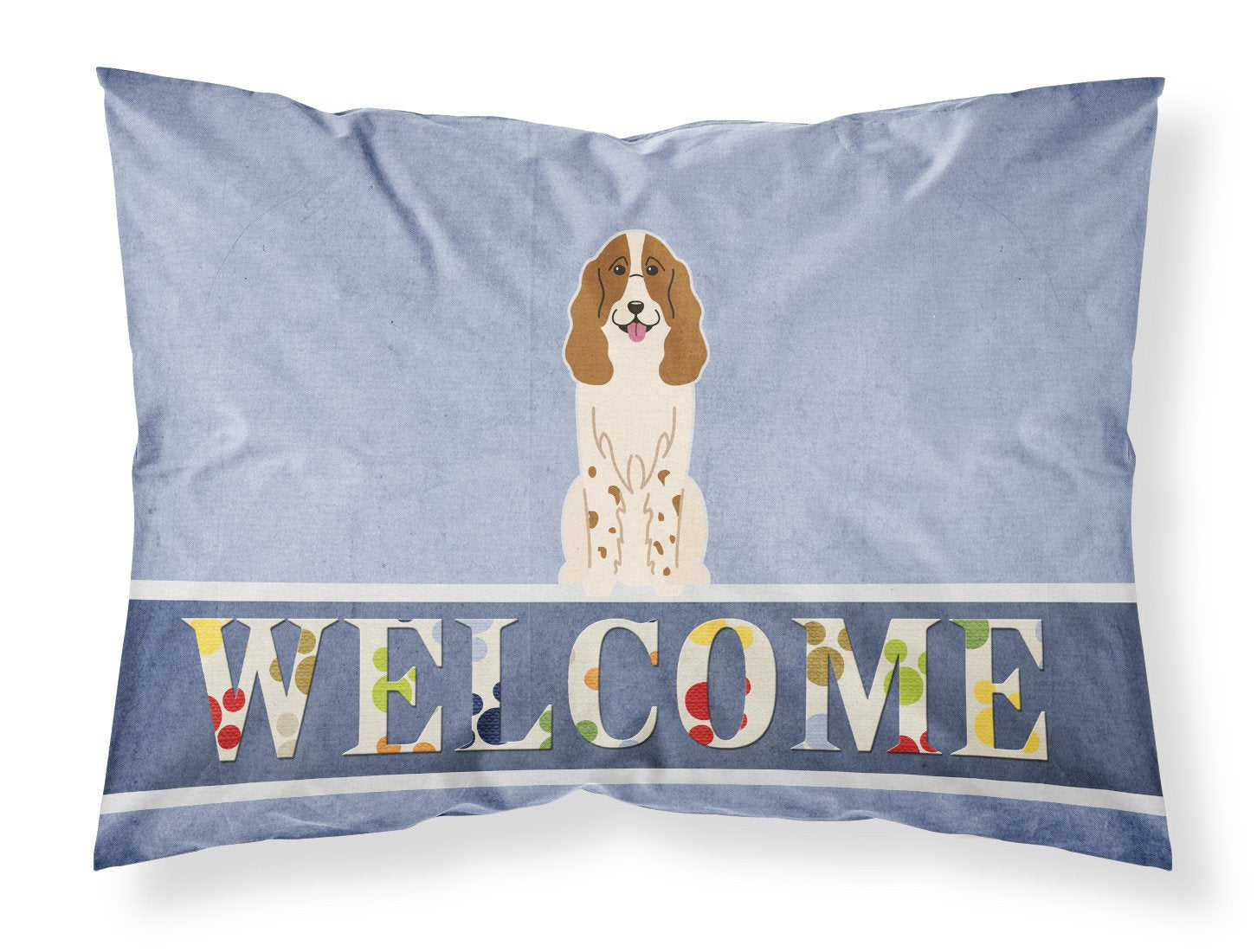 Russian Spaniel Welcome Fabric Standard Pillowcase BB5612PILLOWCASE by Caroline's Treasures