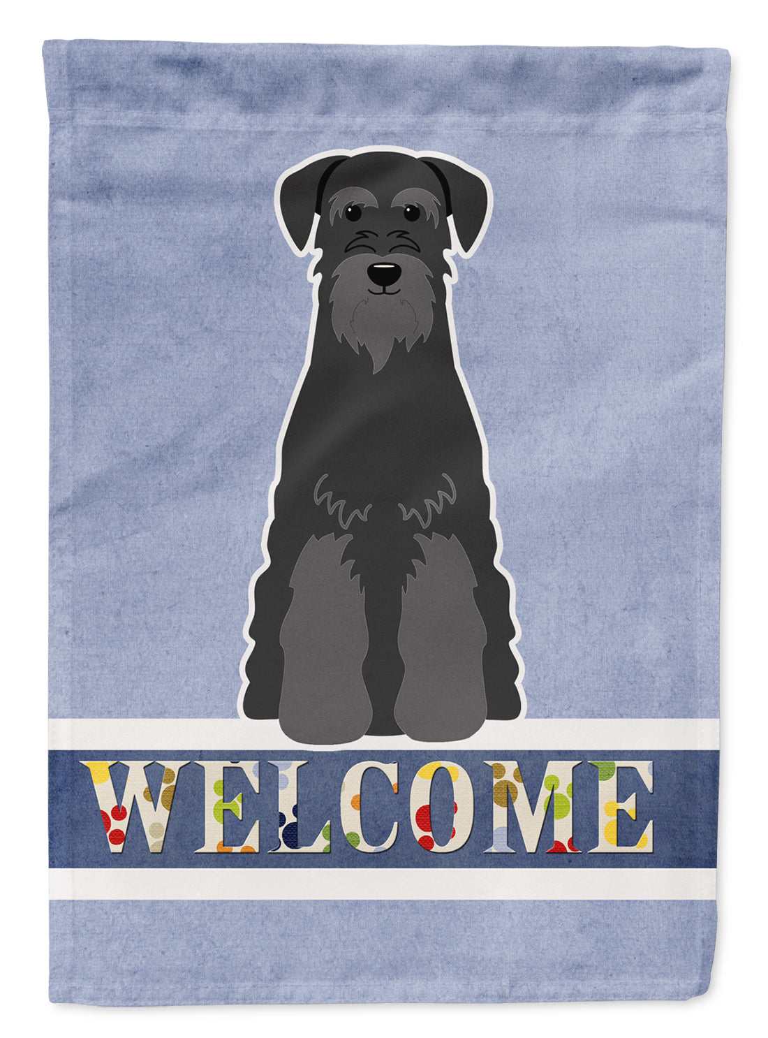 Standard Schnauzer Black Welcome Flag Garden Size BB5613GF  the-store.com.