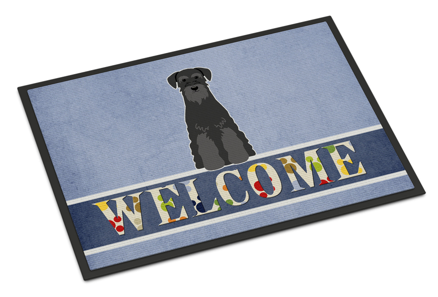 Standard Schnauzer Black Welcome Indoor or Outdoor Mat 18x27 BB5613MAT - the-store.com