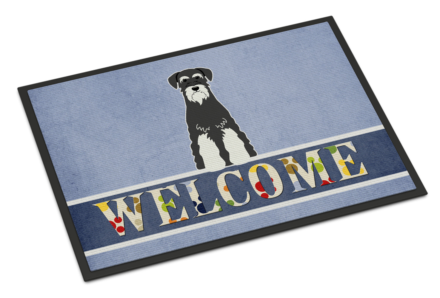 Standard Schnauzer Salt and Pepper Welcome Indoor or Outdoor Mat 18x27 BB5614MAT - the-store.com