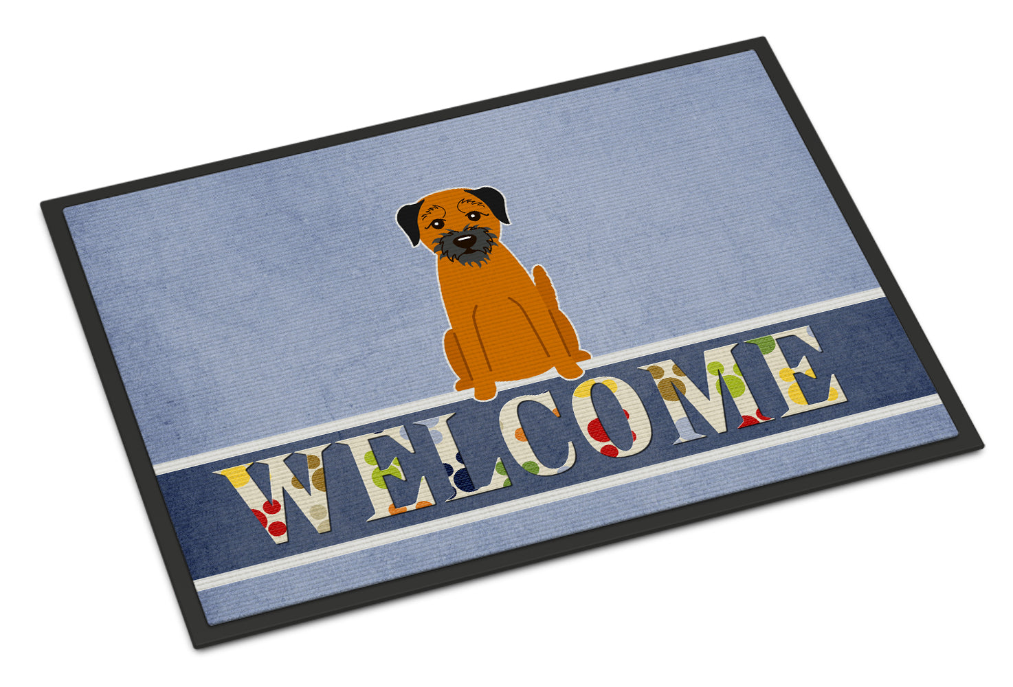 Border Terrier Welcome Indoor or Outdoor Mat 18x27 BB5620MAT - the-store.com