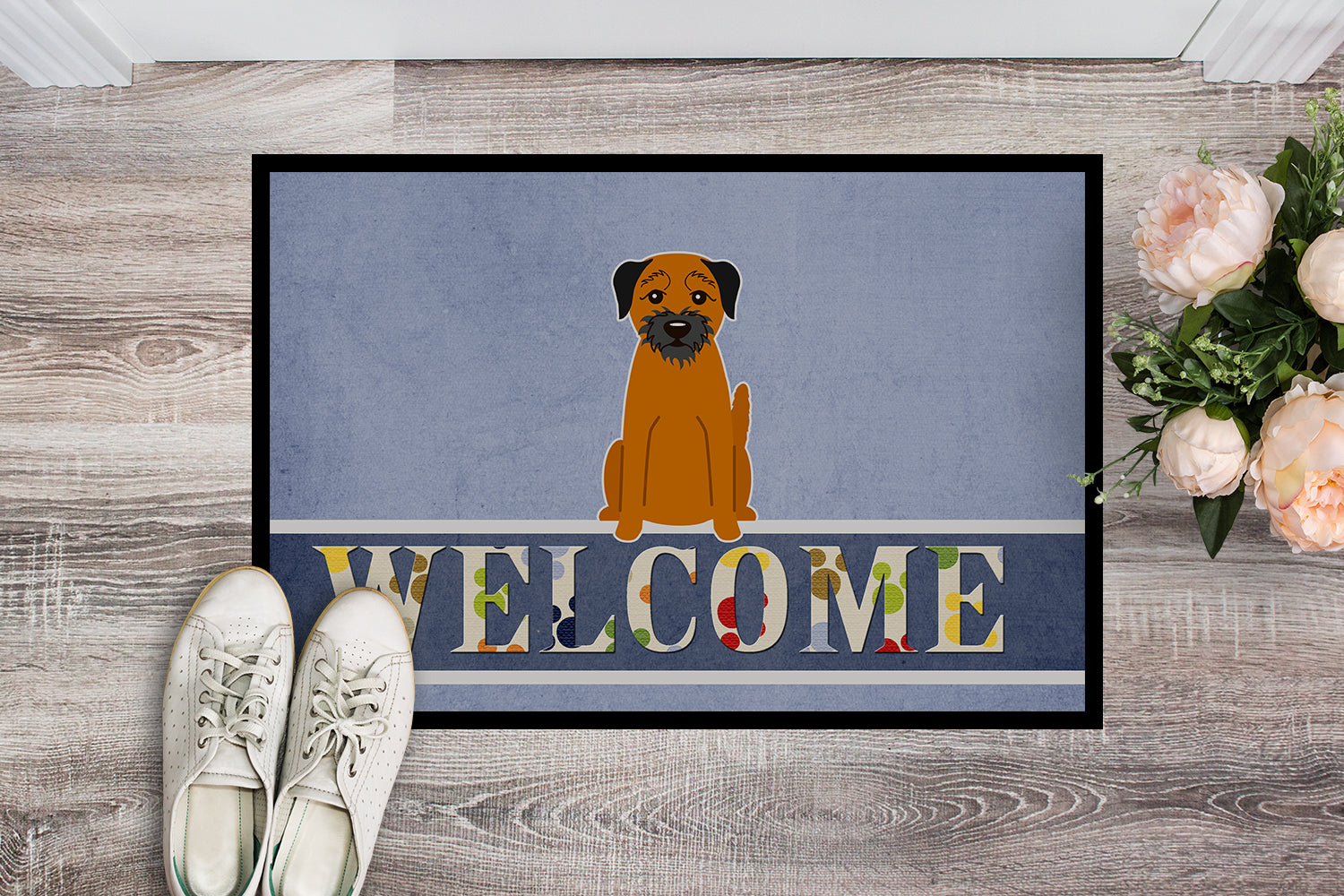 Border Terrier Welcome Indoor or Outdoor Mat 18x27 BB5620MAT - the-store.com