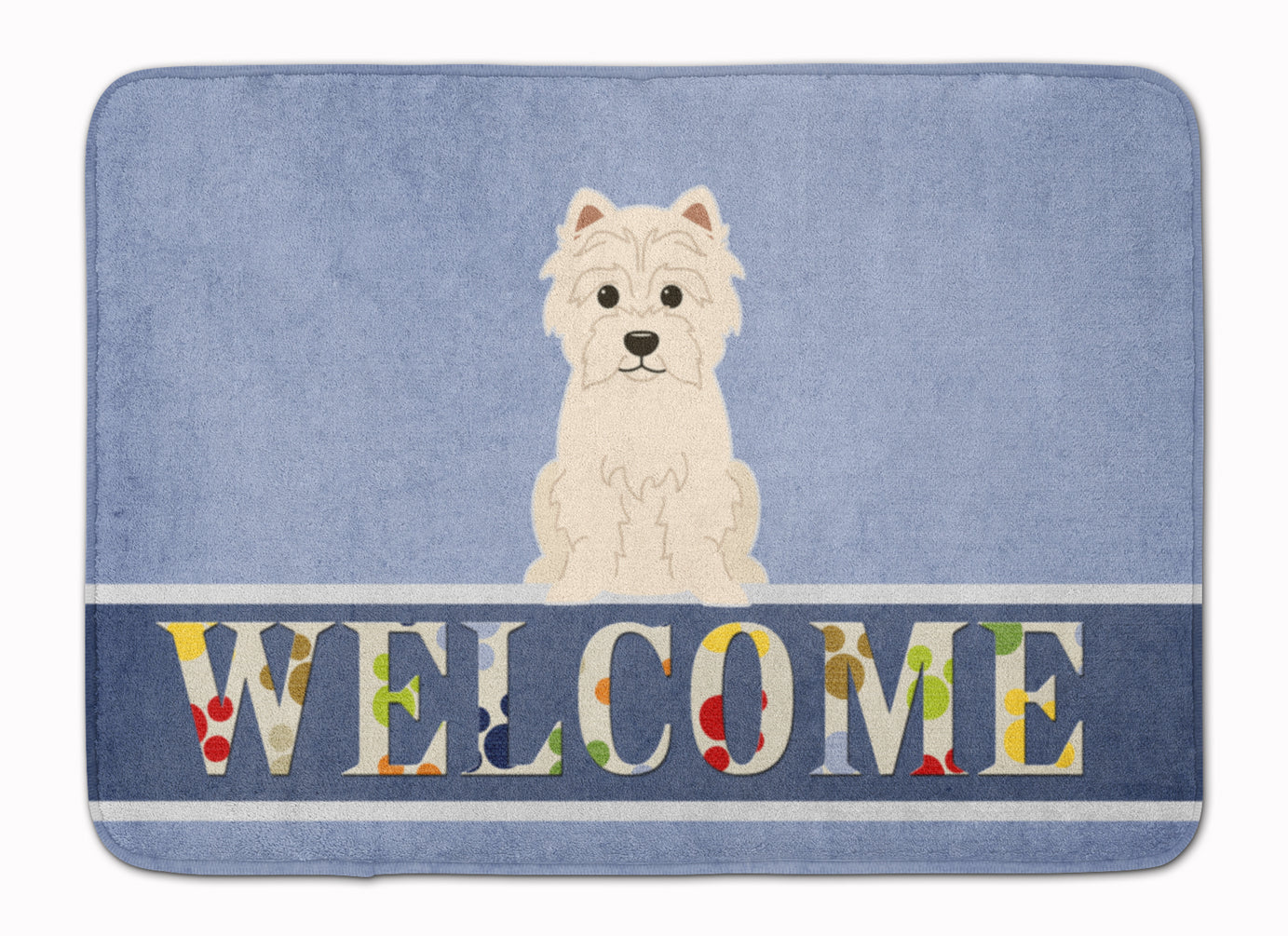 Westie Welcome Machine Washable Memory Foam Mat BB5623RUG - the-store.com