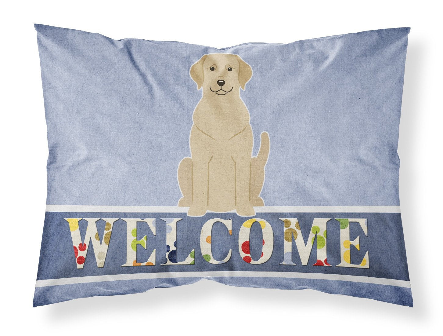 Yellow Labrador Welcome Fabric Standard Pillowcase BB5636PILLOWCASE by Caroline's Treasures