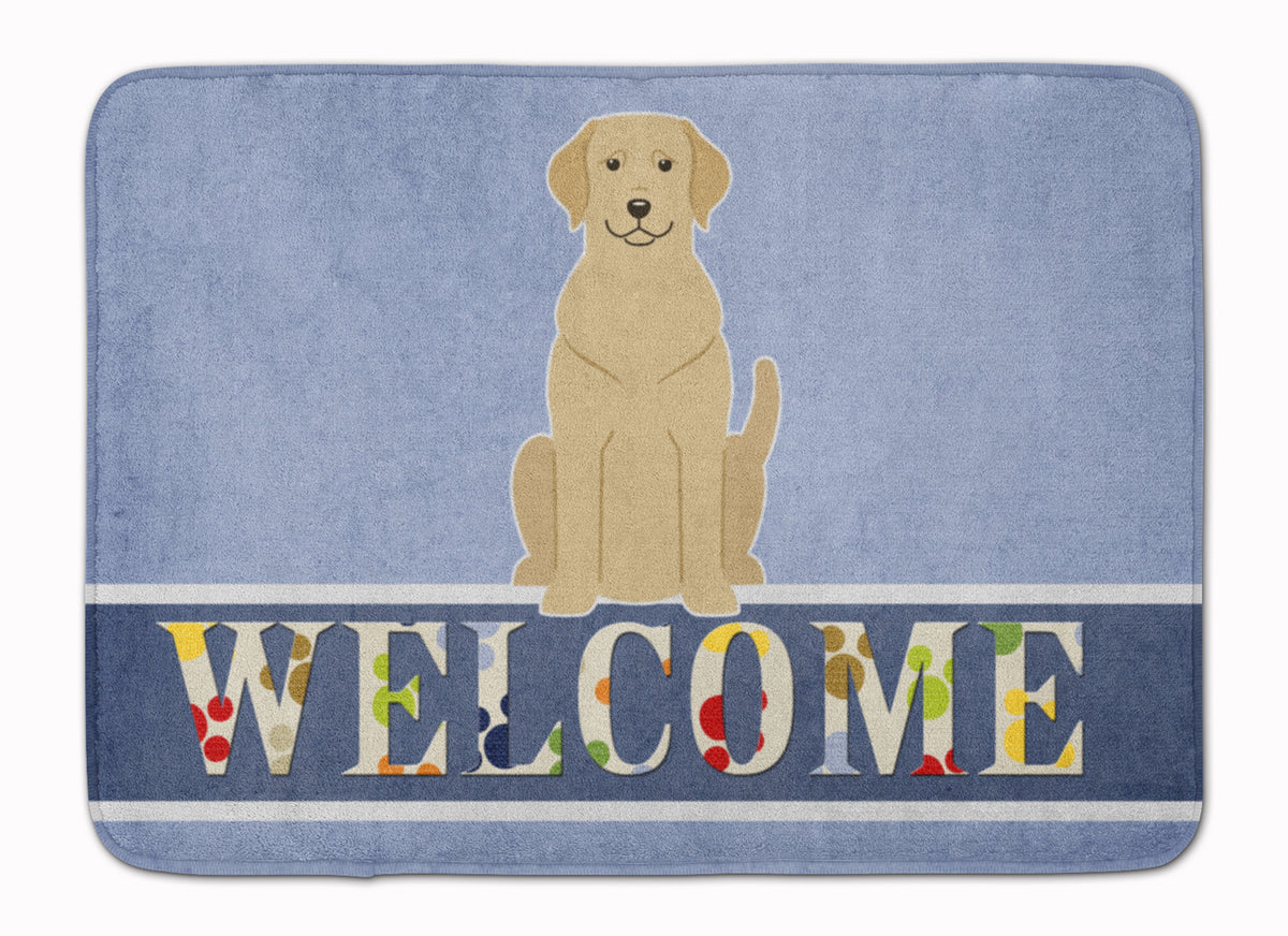 Yellow Labrador Welcome Machine Washable Memory Foam Mat BB5636RUG - the-store.com