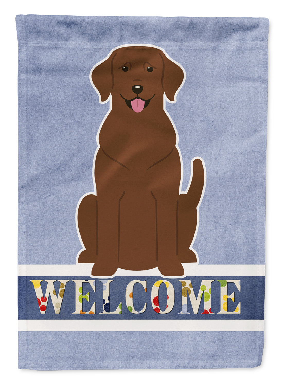 Chocolate Labrador Welcome Flag Garden Size BB5637GF  the-store.com.