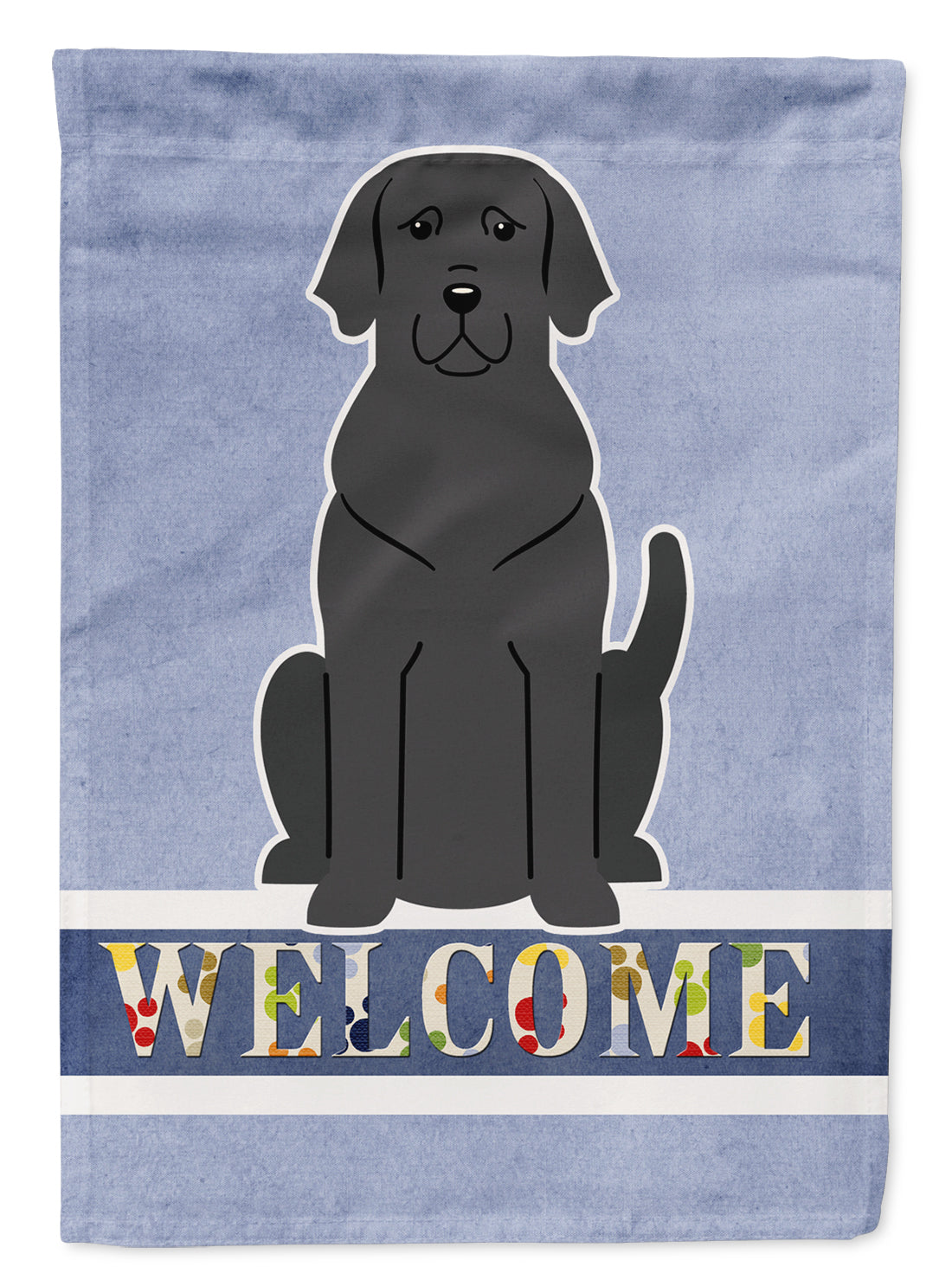 Black Labrador Welcome Flag Garden Size BB5638GF  the-store.com.