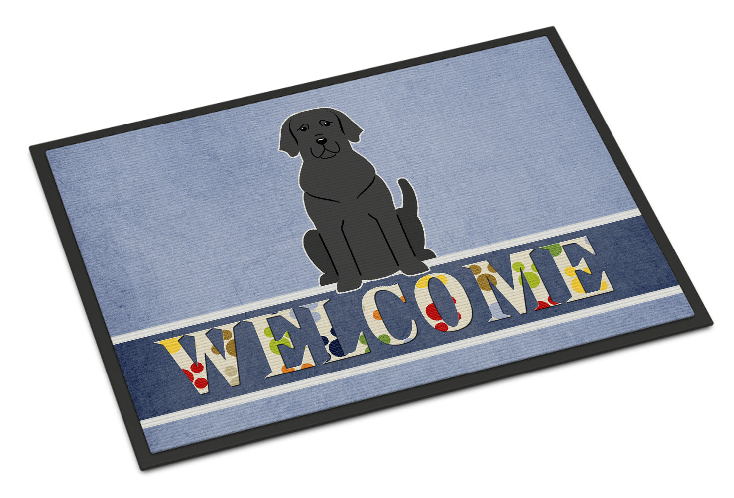 Black Labrador Welcome Indoor or Outdoor Mat 18x27 BB5638MAT - the-store.com