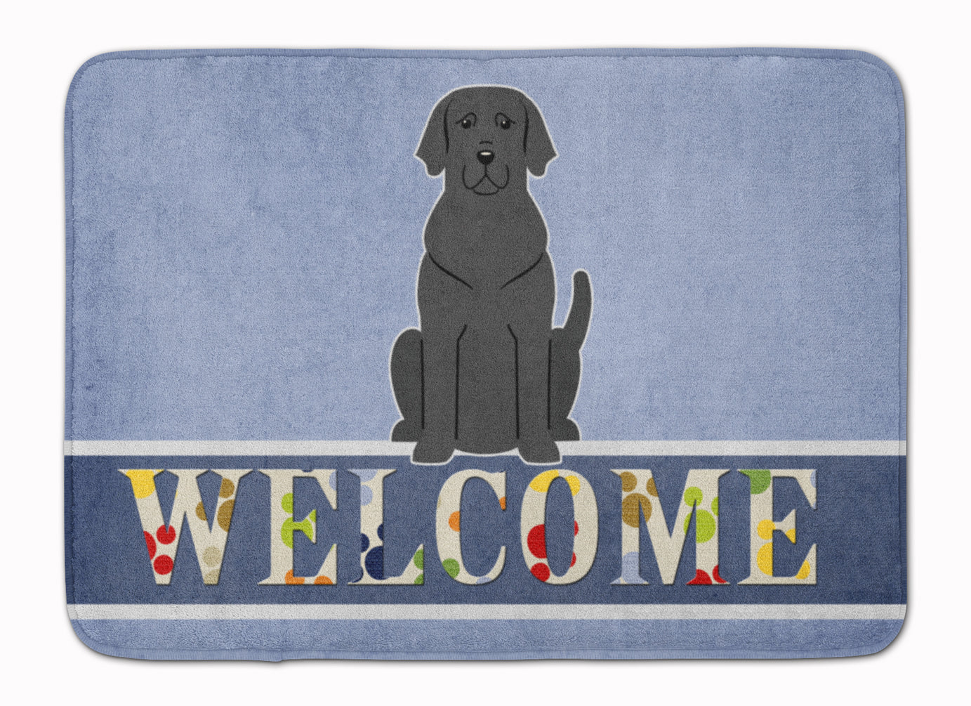 Black Labrador Welcome Machine Washable Memory Foam Mat BB5638RUG - the-store.com