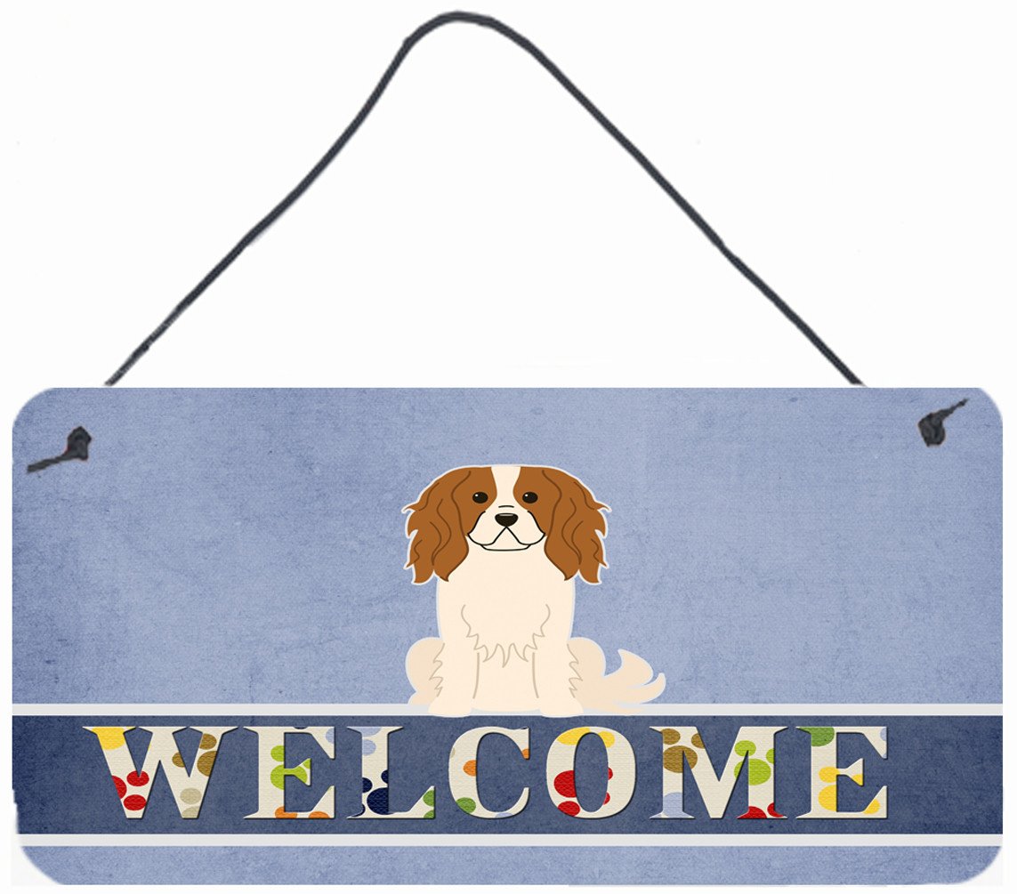 Cavalier Spaniel Welcome Wall or Door Hanging Prints BB5639DS812 by Caroline's Treasures